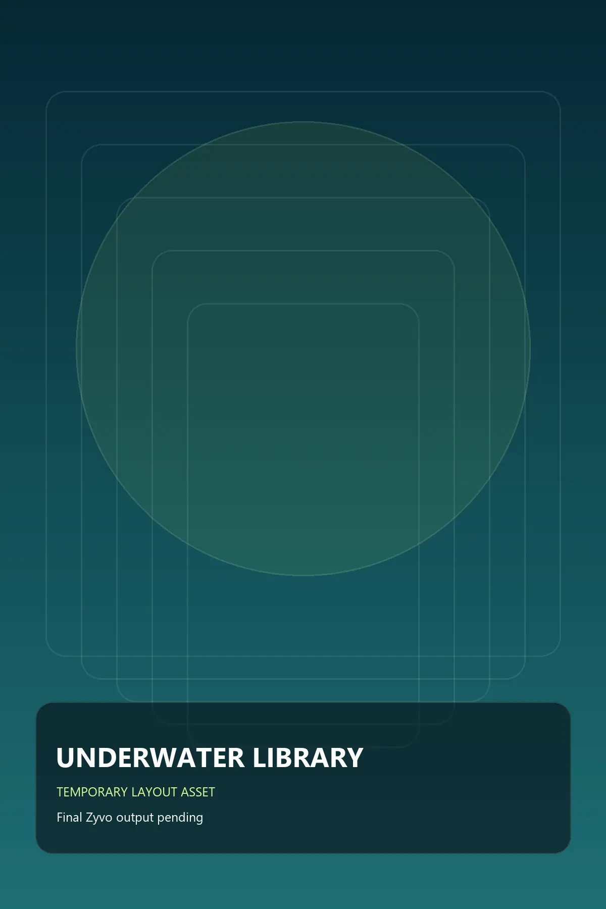 A candlelit underwater library beneath a dark mountain lake