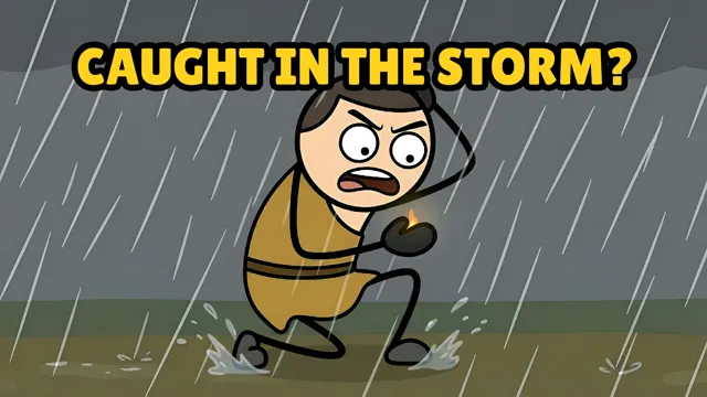 YouTube thumbnail made by Zyvo with the headline “CAUGHT IN THE STORM?”