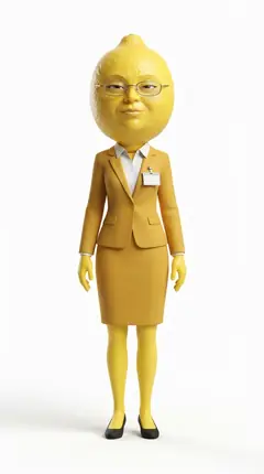Linda Lemon, an AI fruit story character