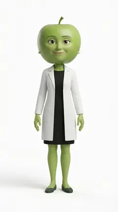 Margaret Crisp, an AI fruit story character