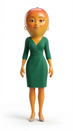 Mia Mango, an AI fruit story character