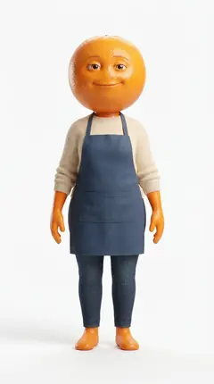 Olivia Orange, an AI fruit story character