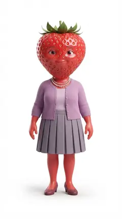 Sally Strawberry, an AI fruit story character